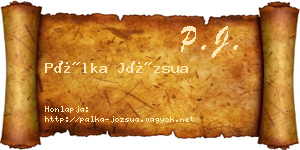 Pálka Józsua névjegykártya